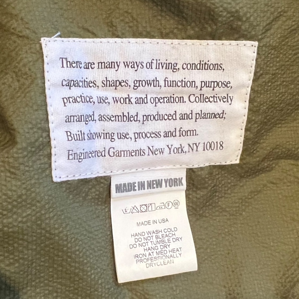 Engineered Garments Ny, Lightweight Jacket, Sz S - image 6